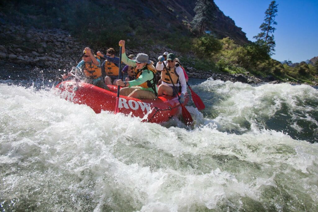 A whitewater rafting tour in Yellowstone National Park