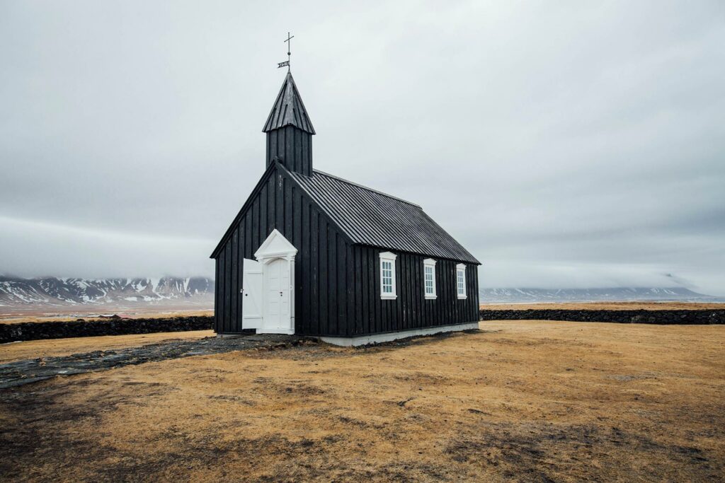 Budir black church in Snæfellsnes Peninsula, Iceland