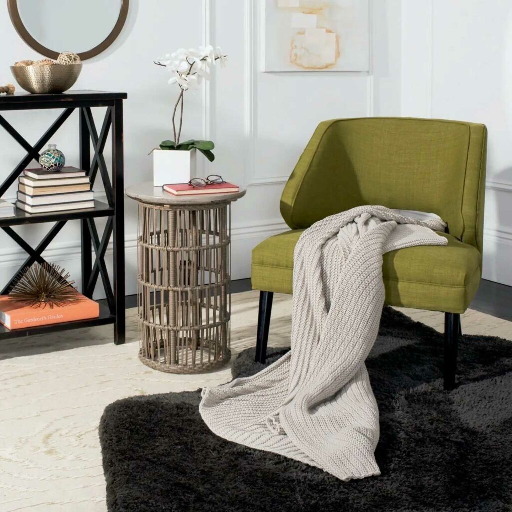 Best Throw Blanket: Safavieh Bella Gigi Knit Throw Blanket