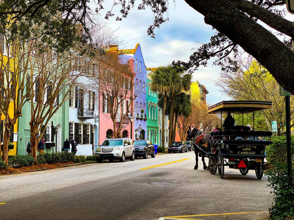 Colorful architecture in Charleston, South Carolina