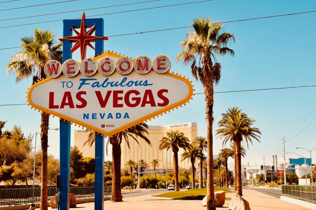 Las Vegas welcome sign in Nevada