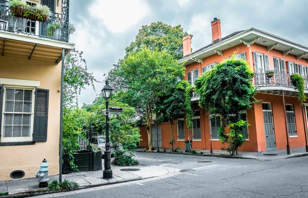 Bourbon Street in New Orleans’ French Quarter