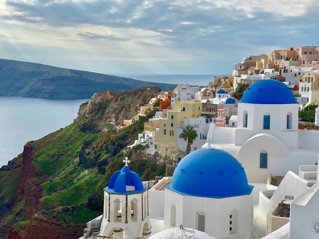 Blue roofs of Santorini