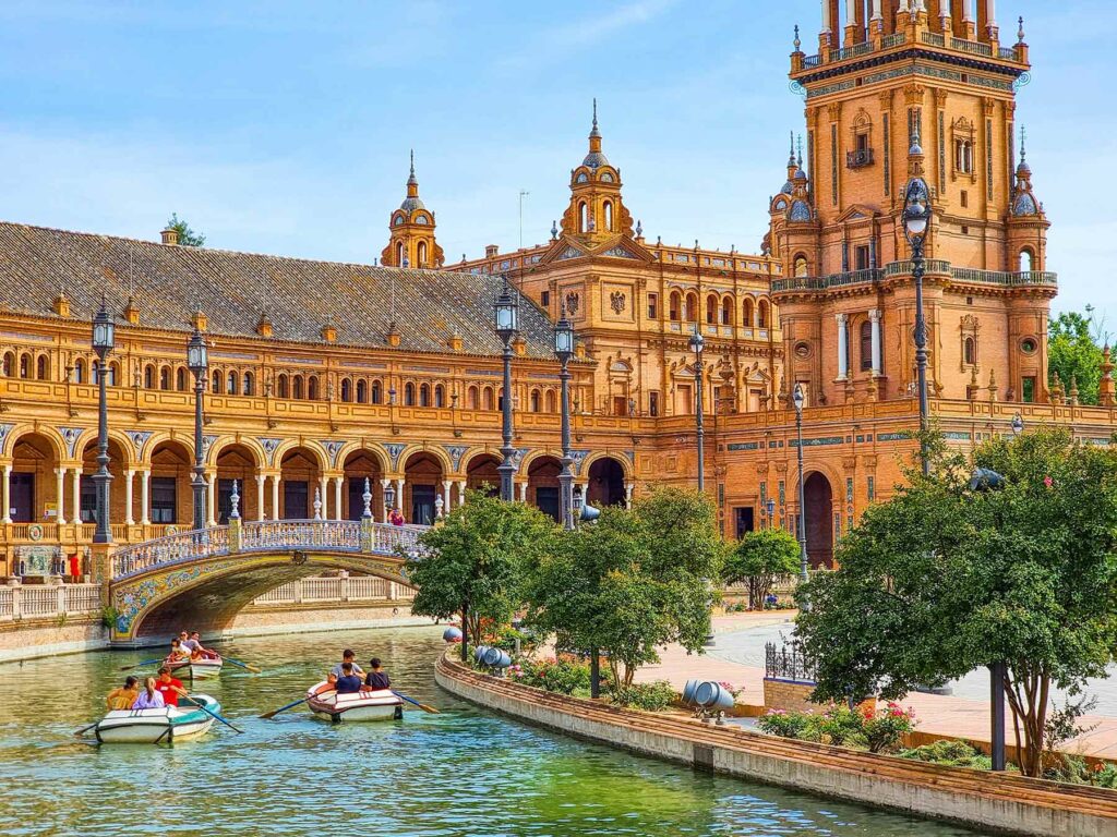 A view of Plaza de Espana in Seville, Spain