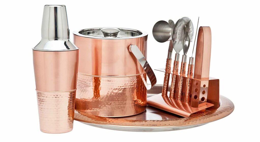 Godinger Copper 9-Piece Barware Set