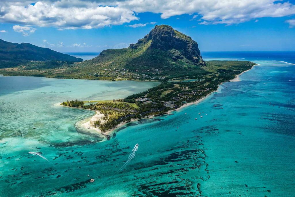 Le Morne Brabant on the island of Mauritius