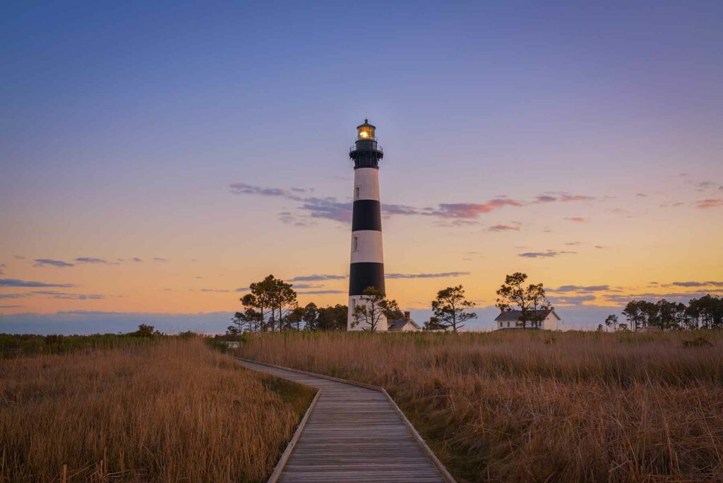 Bodie Island Lighthouse on the Outer Banks of North Carolina