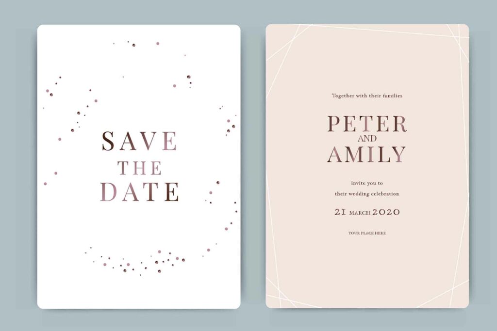 Minimal save the date idea