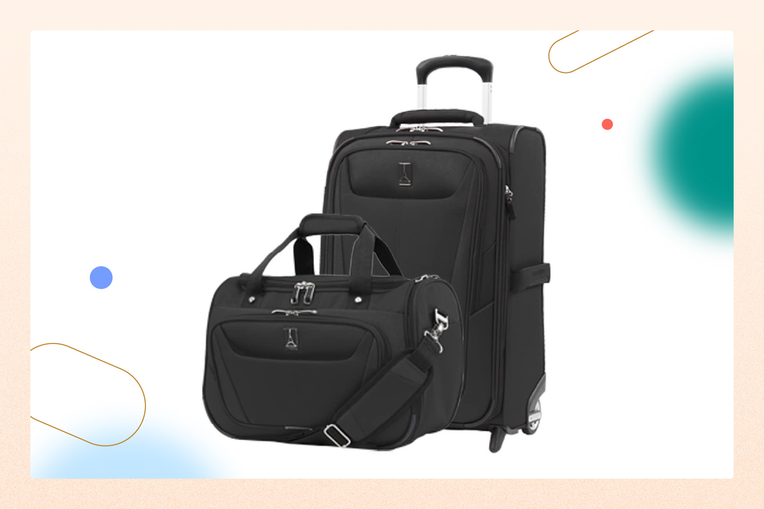 product photo of 2 pieces of black luggage