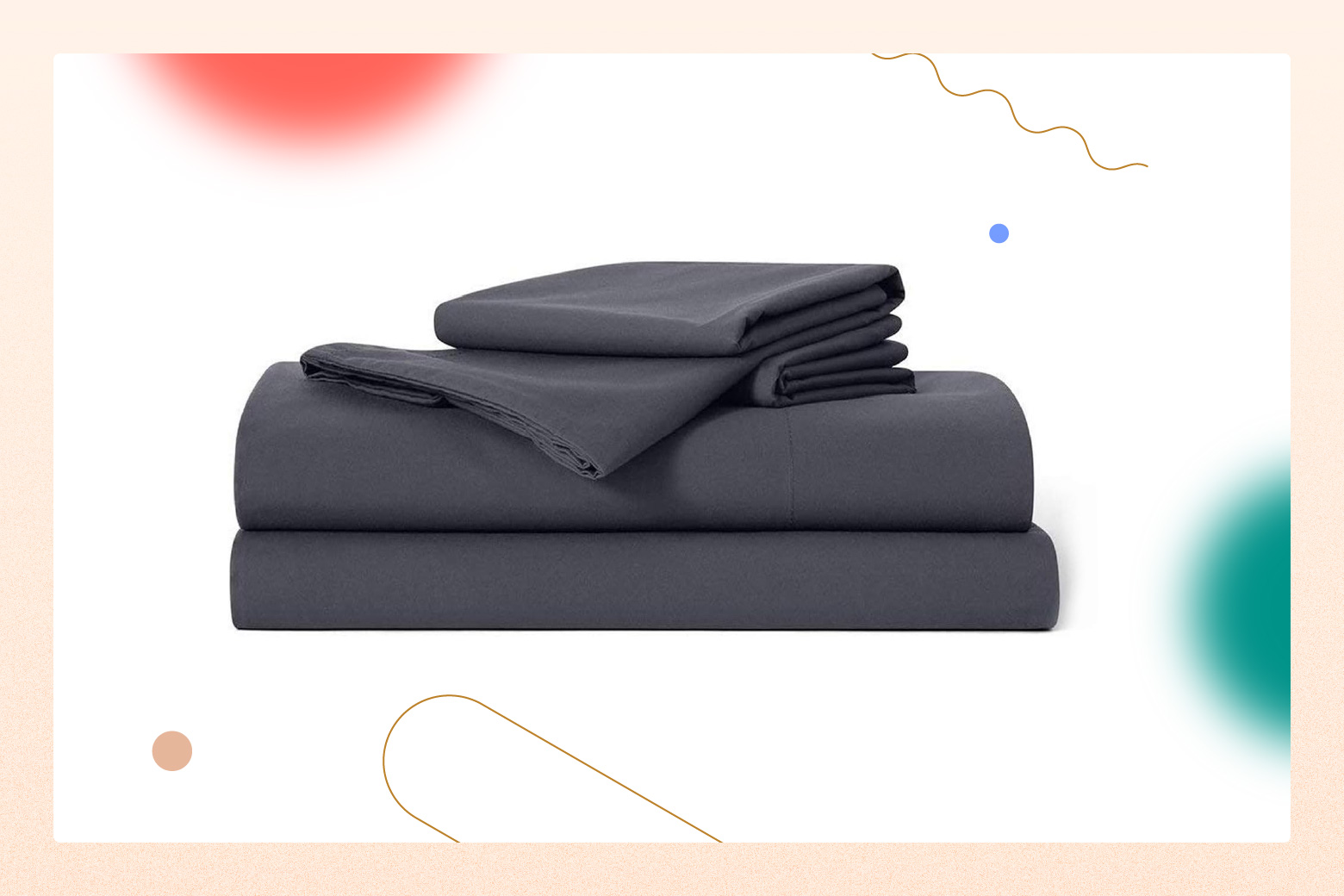 product photo of stack of folded black sheets