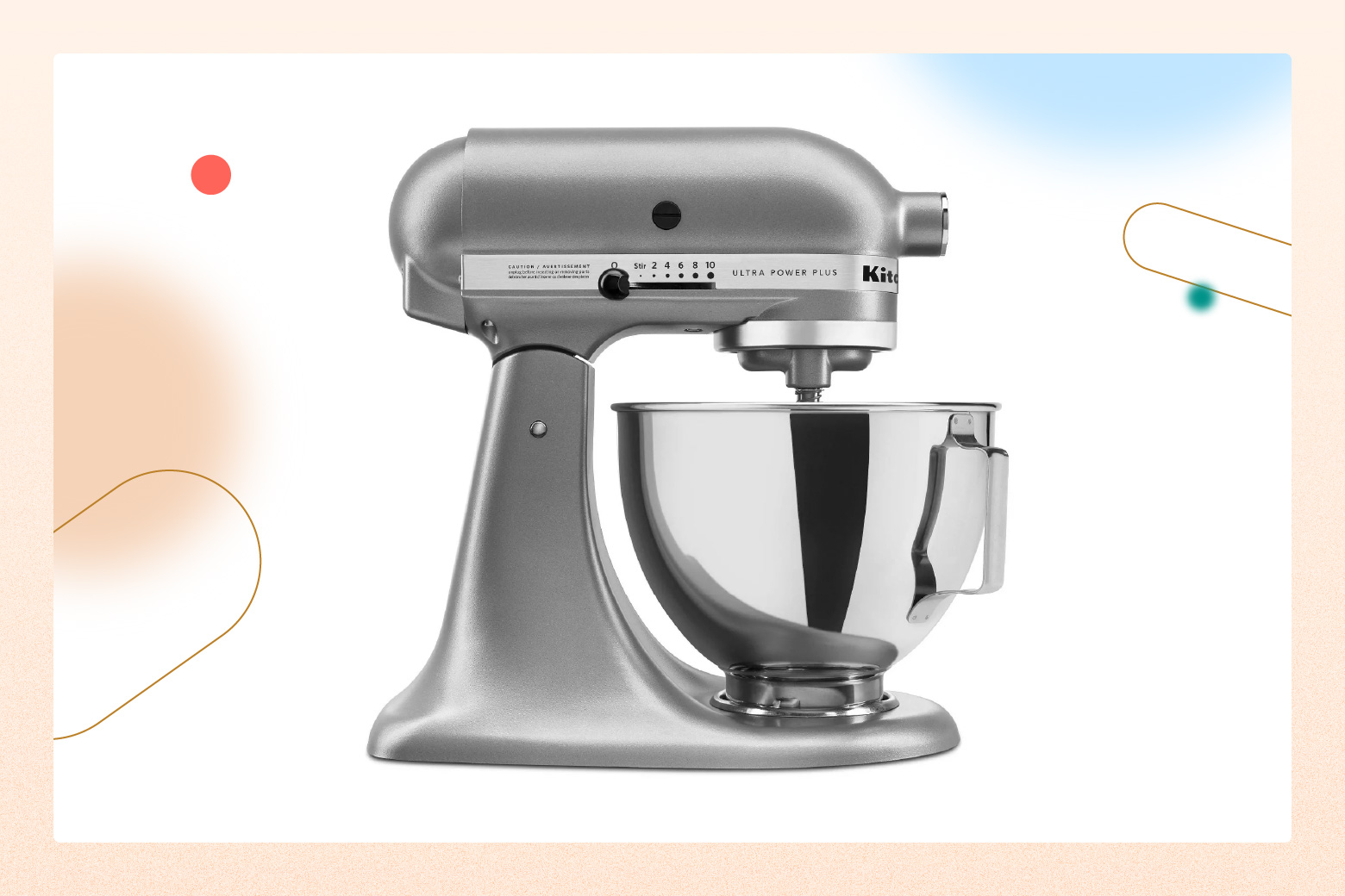 product photo of grey Kitchenaid stand mixer