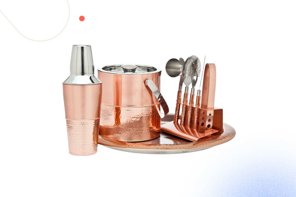 Godinger Copper Nine-Piece Barware Set
