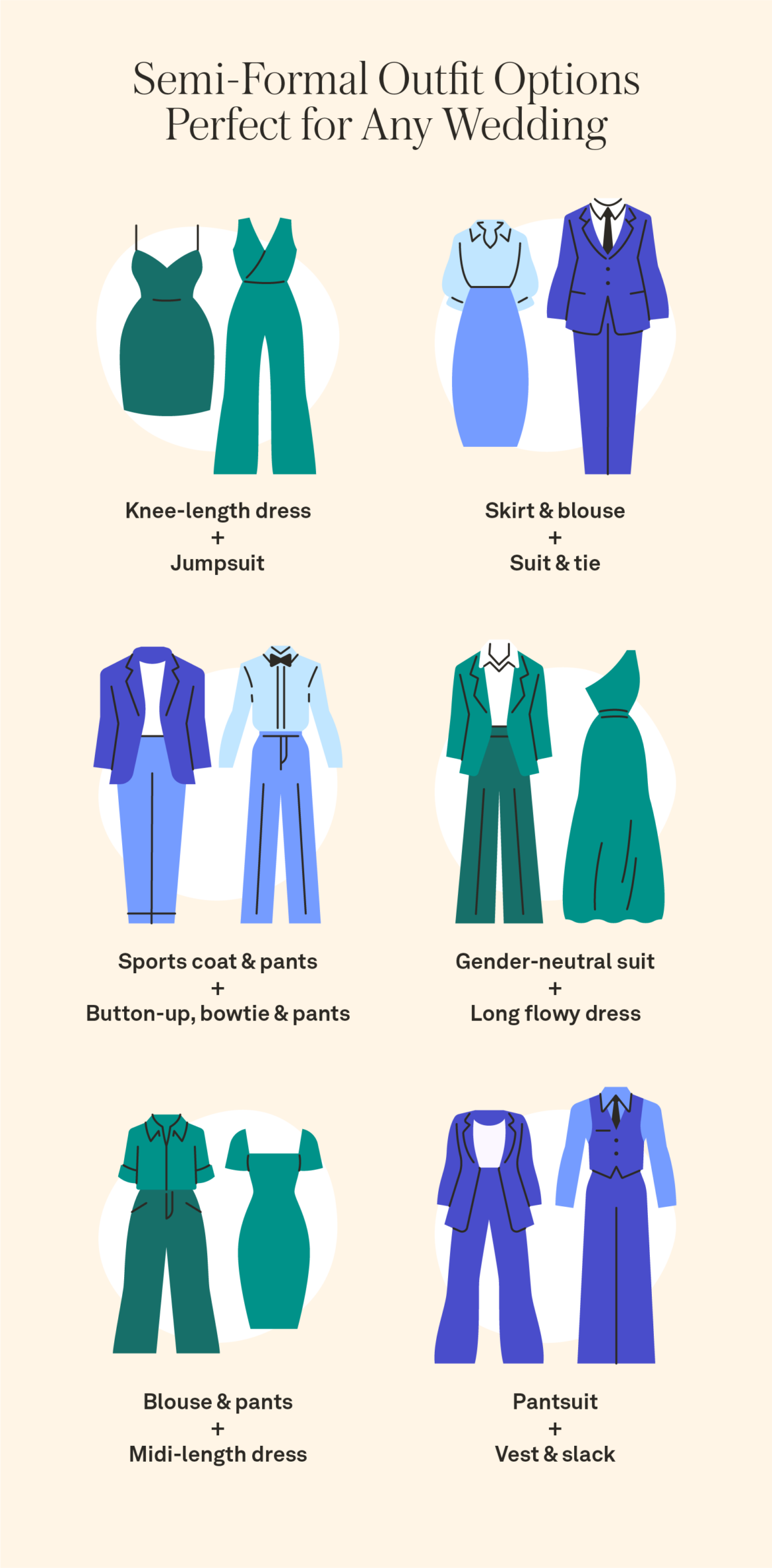 Your 2024-2025 Guide to Semi-Formal Wedding Attire | Joy