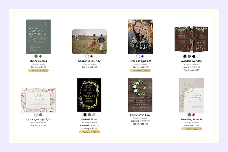 Shutterfly wedding invitations