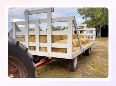 A white hay ride