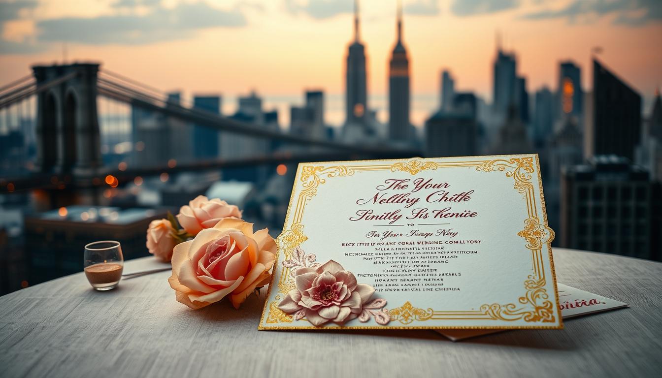 NYC destination wedding invitation