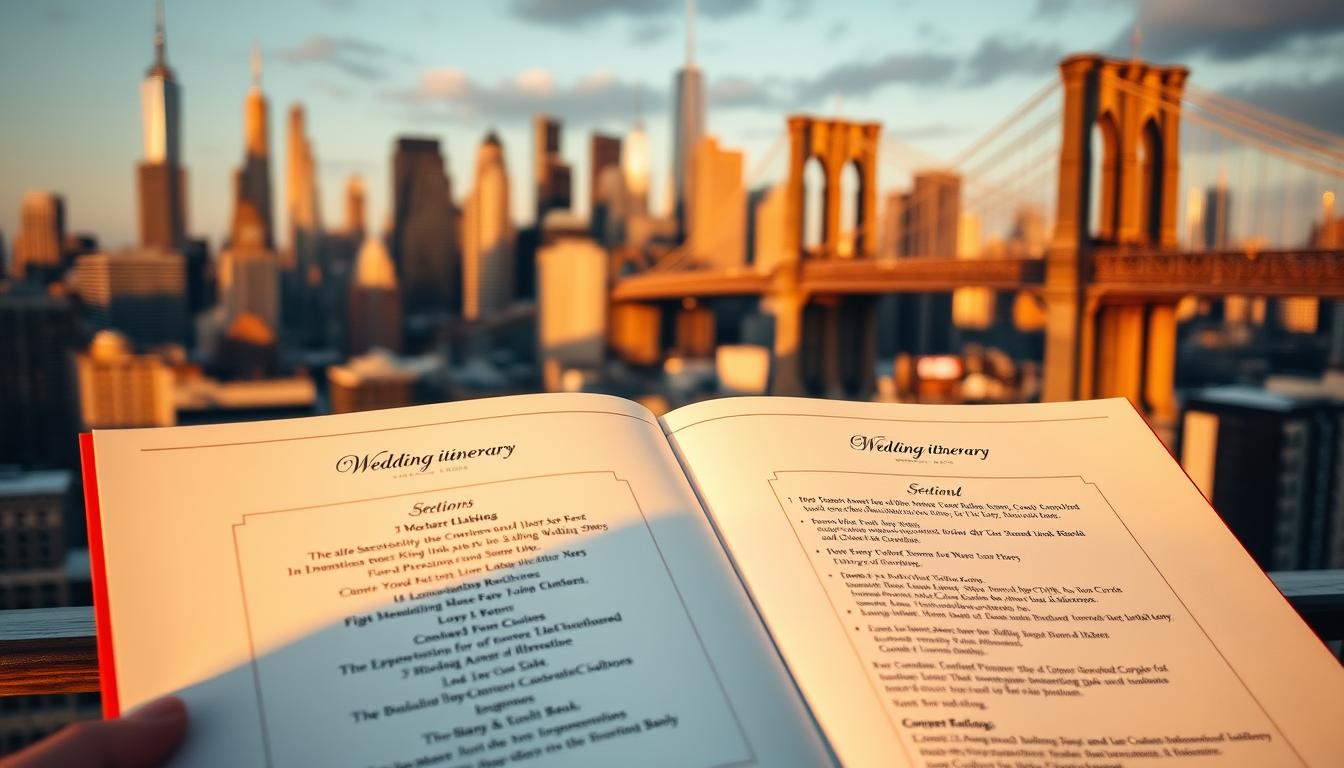 New York City wedding itinerary