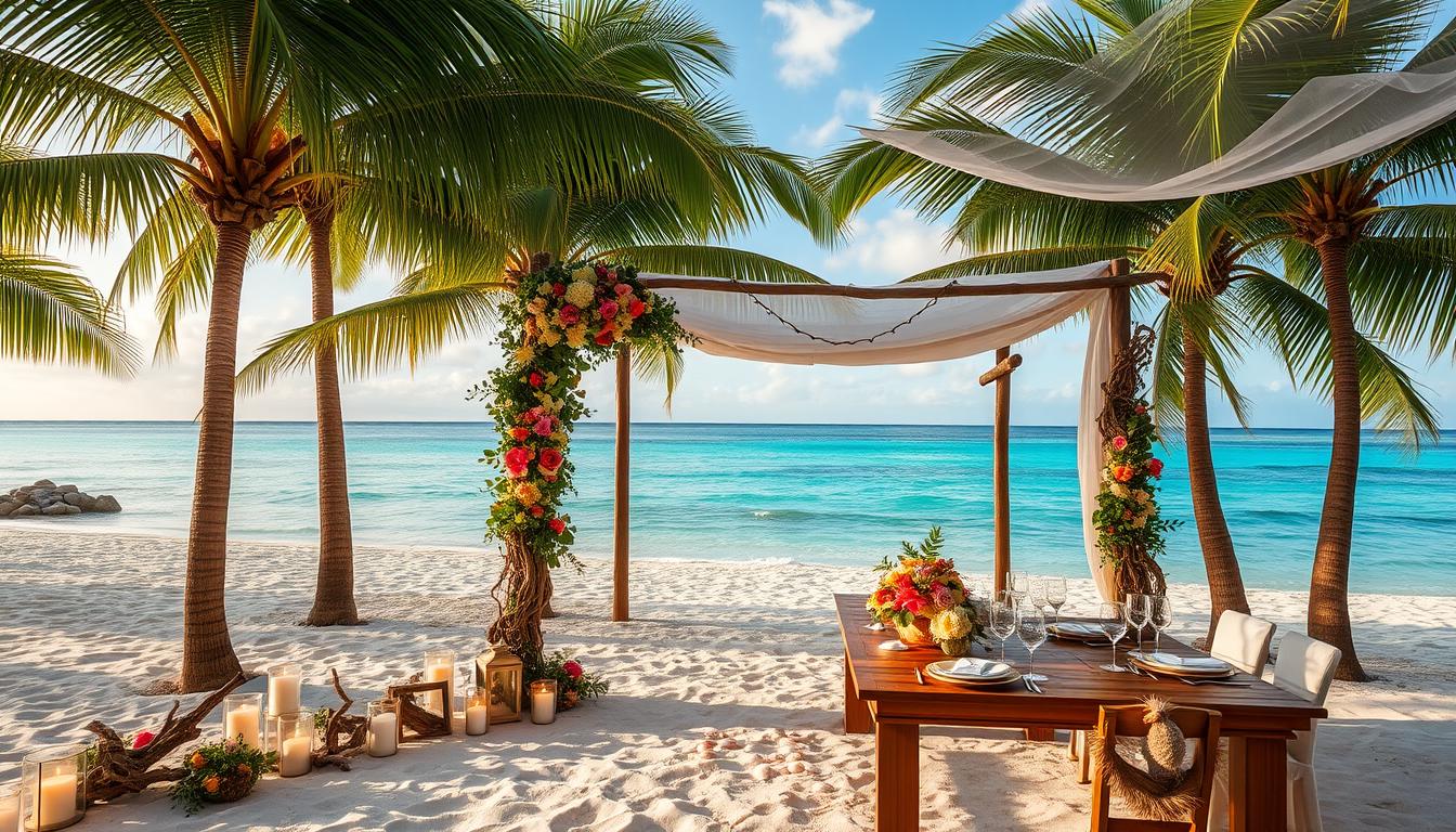 Tropical Beach Wedding Decor