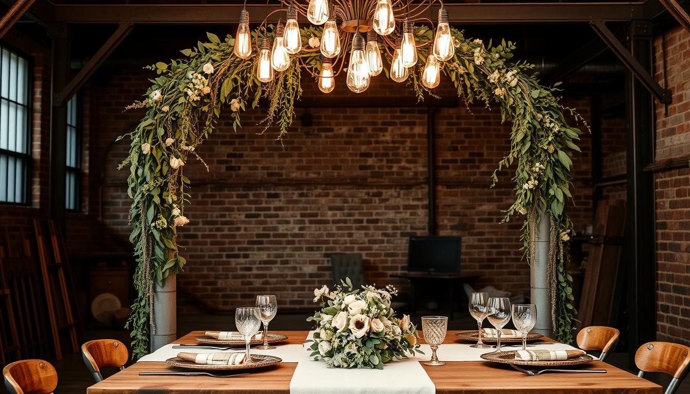 rustic industrial wedding details