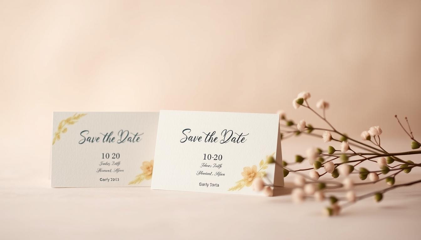save the dates for small wedding