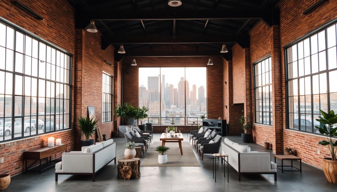 trendy industrial wedding venues