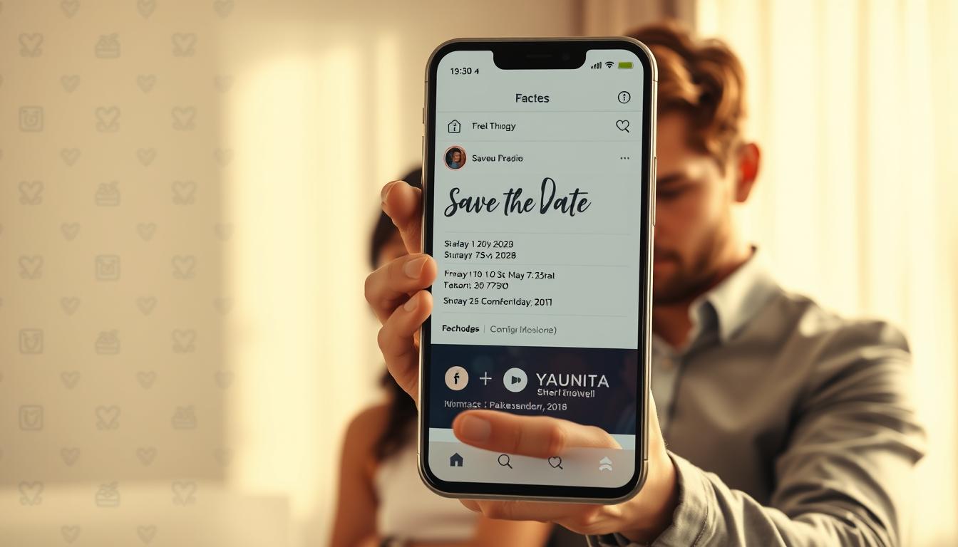 updating save the dates on social media