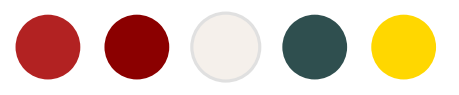 Red era wedding color palette