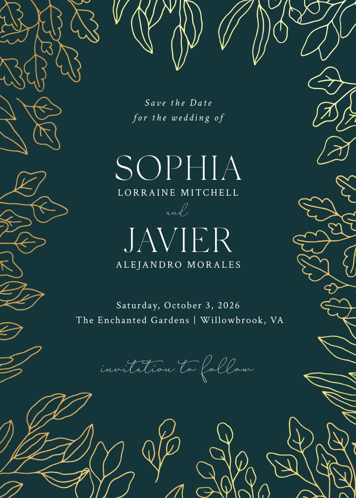 Save the Date Card