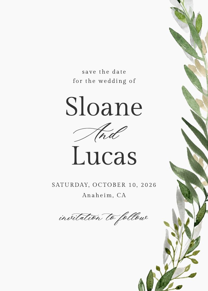 Save the Date Card