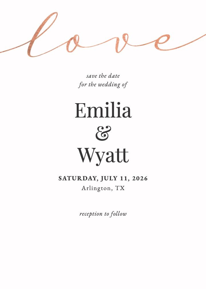 Save the Date Card