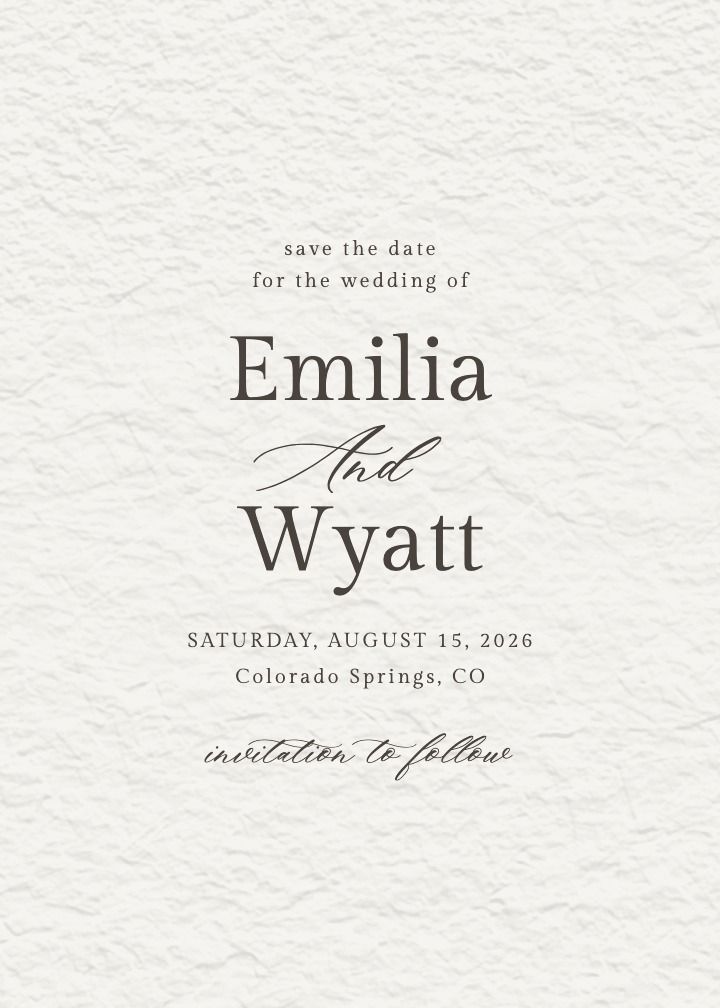 Save the Date Card