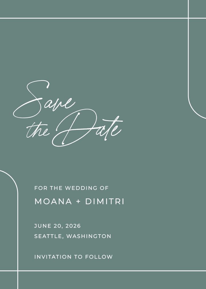 Save the Date Card