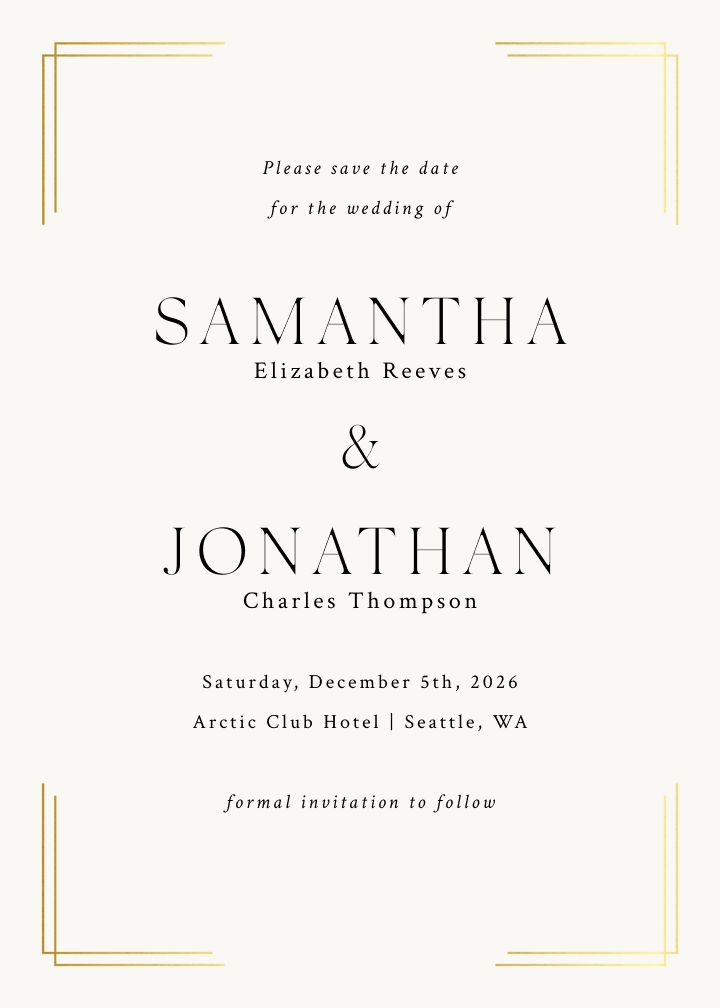 Save the Date Card