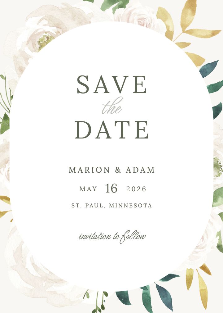 Save the Date Card