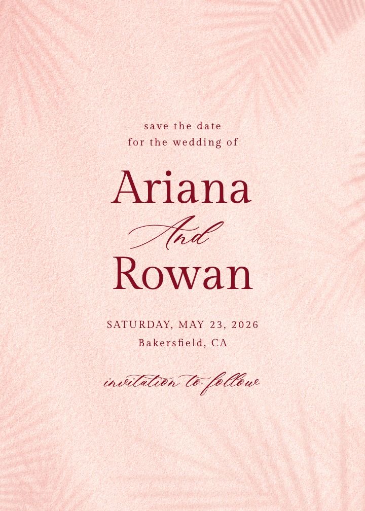 Save the Date Card
