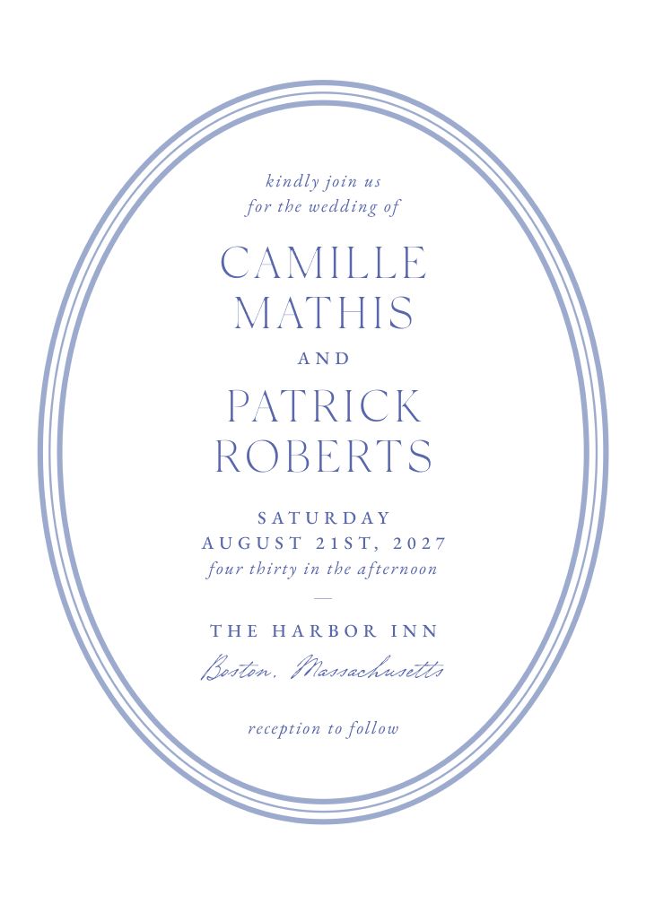 Parkside wedding invitation design