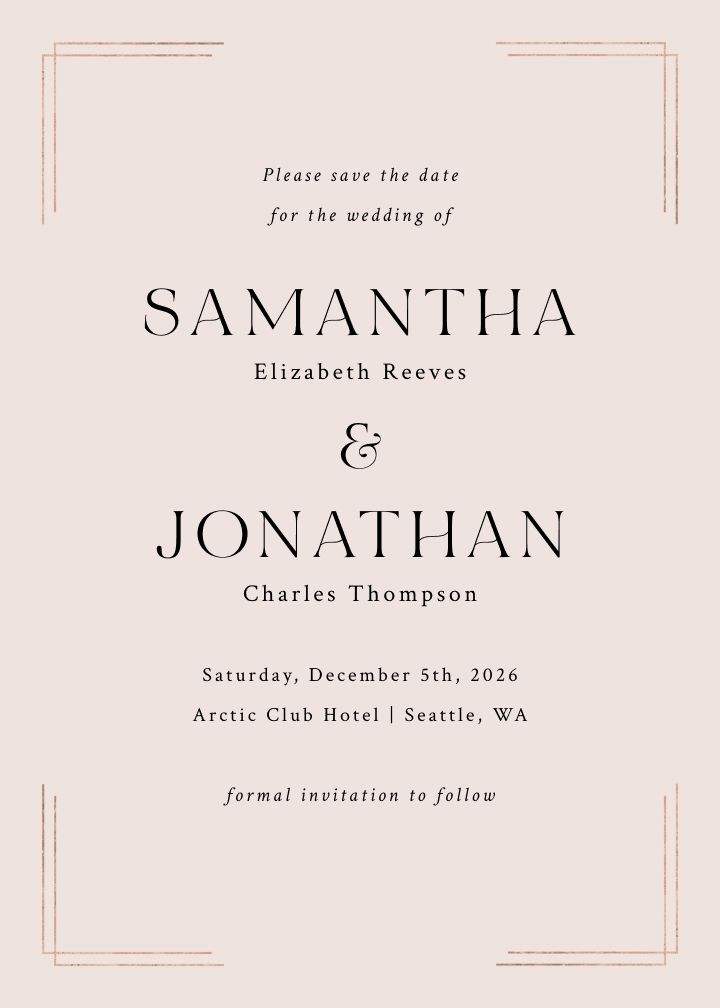 Save the Date Card