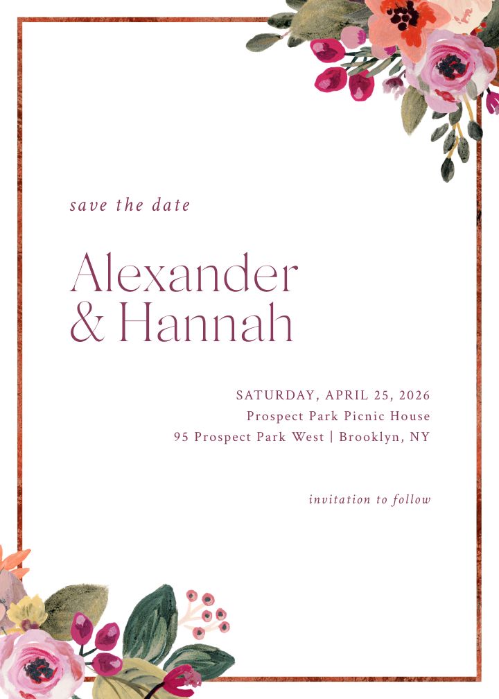 Save the Date Card