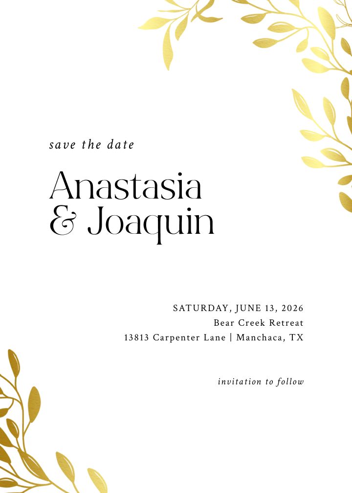 Save the Date Card