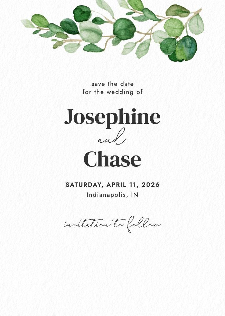 Save the Date Card