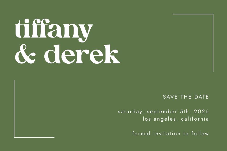 Save the Date Card