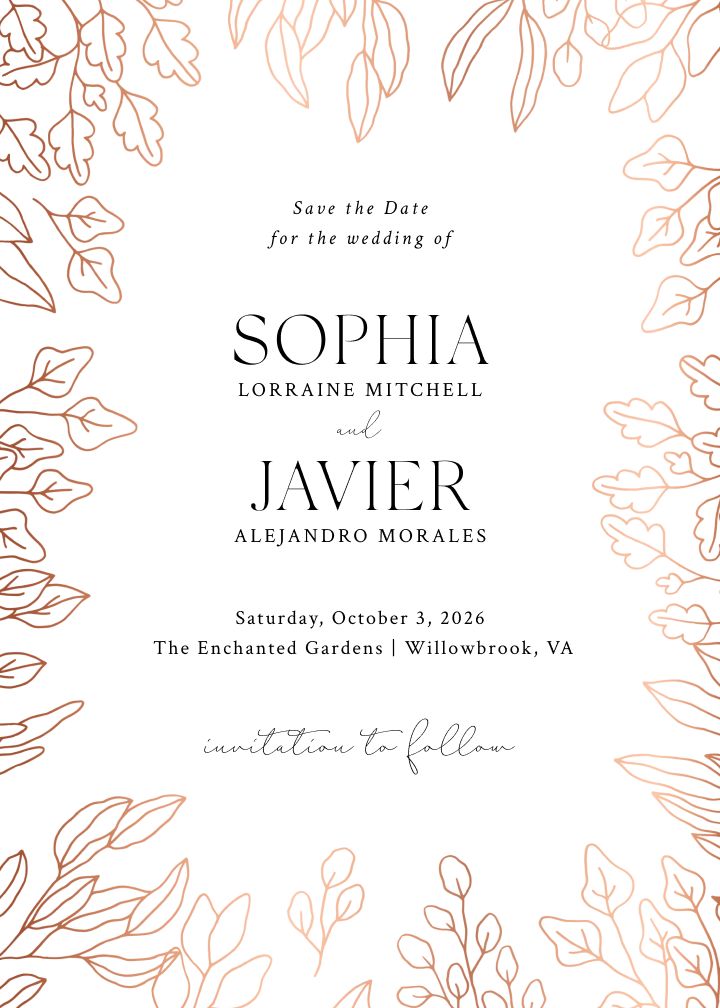 Save the Date Card