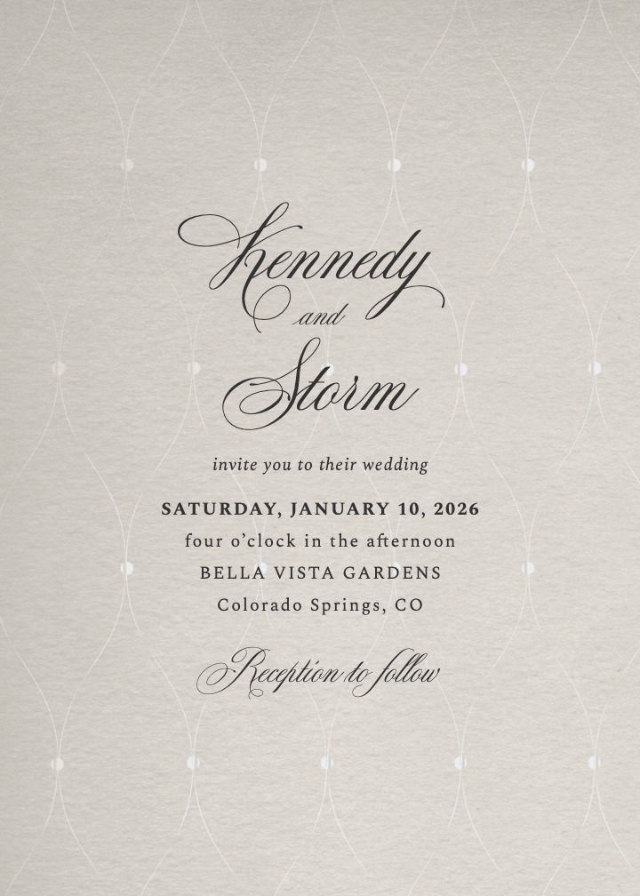 Elegant Paper wedding invitation by Joy, cream textured minimalism with simple typography