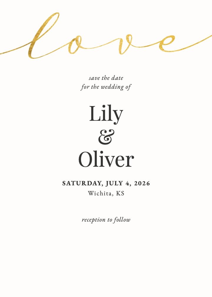 Save the Date Card