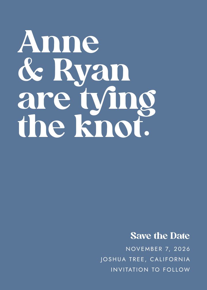 Save the Date Card