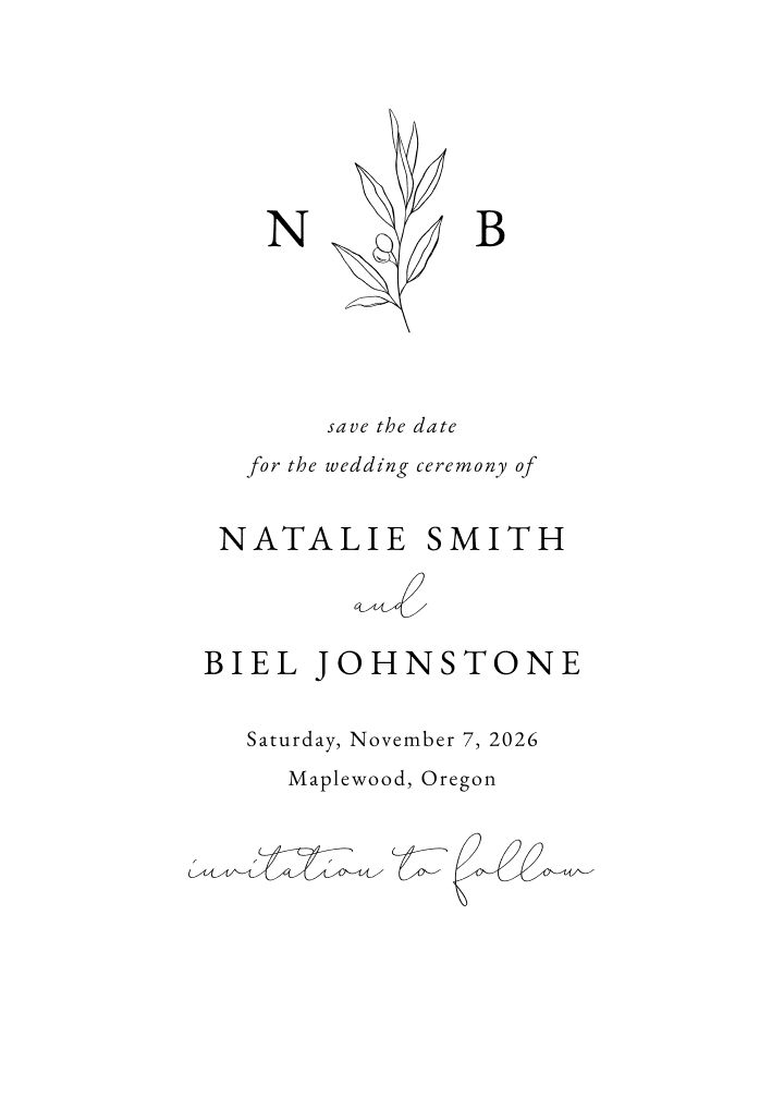 Save the Date Card