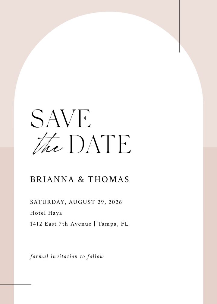 Save the Date Card