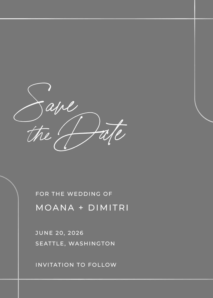 Save the Date Card