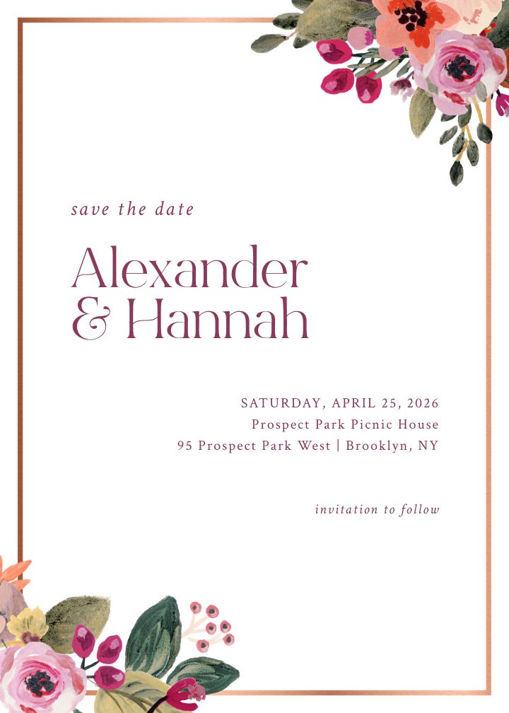 Save the Date Card