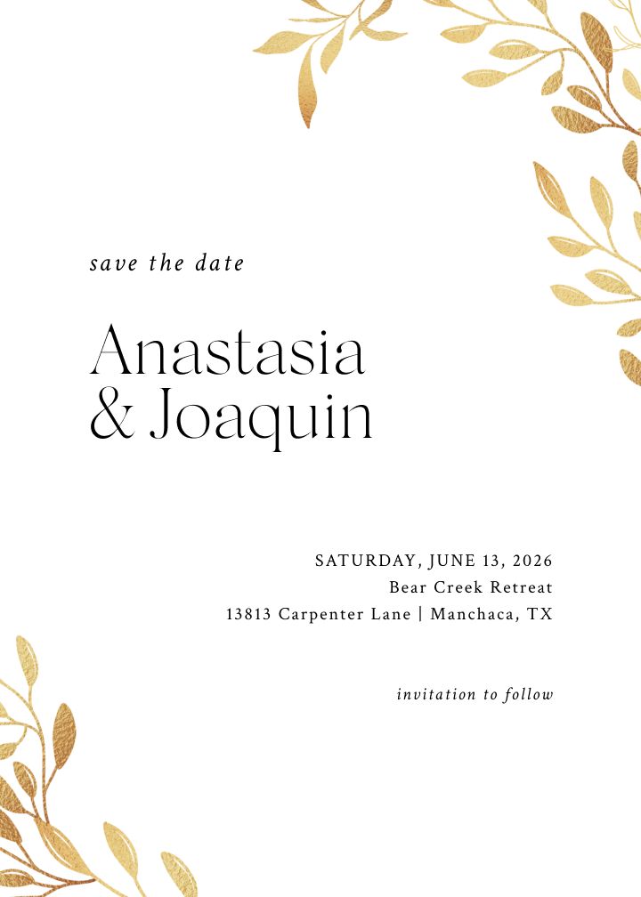 Save the Date Card
